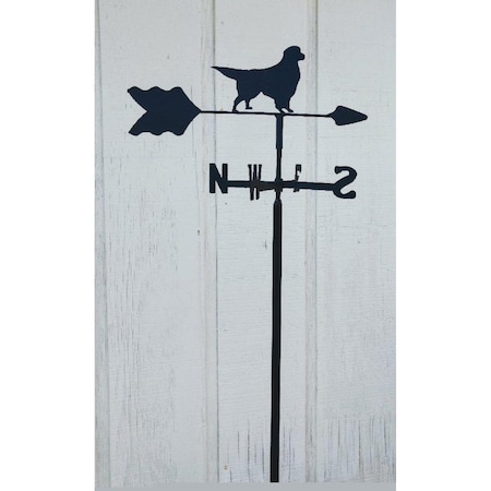 The Lazy Scroll Golden Retriever Garden Mount Weathervane TH330956
